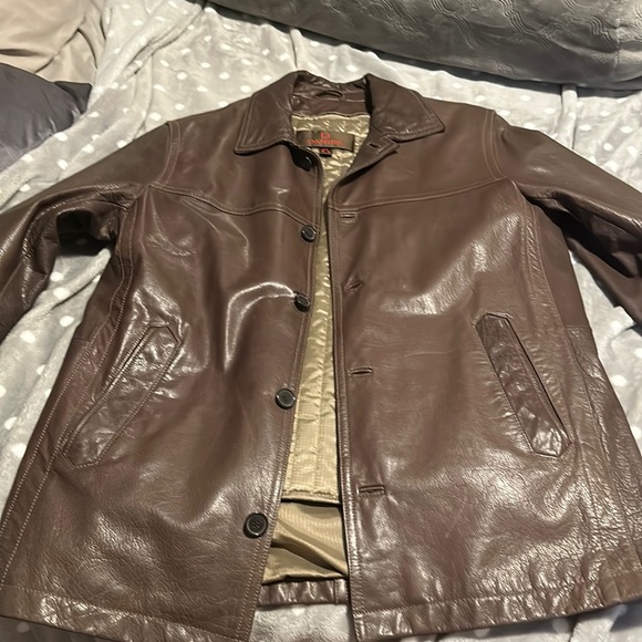 Danier men’s leather brown jacket - Picture 1 of 6